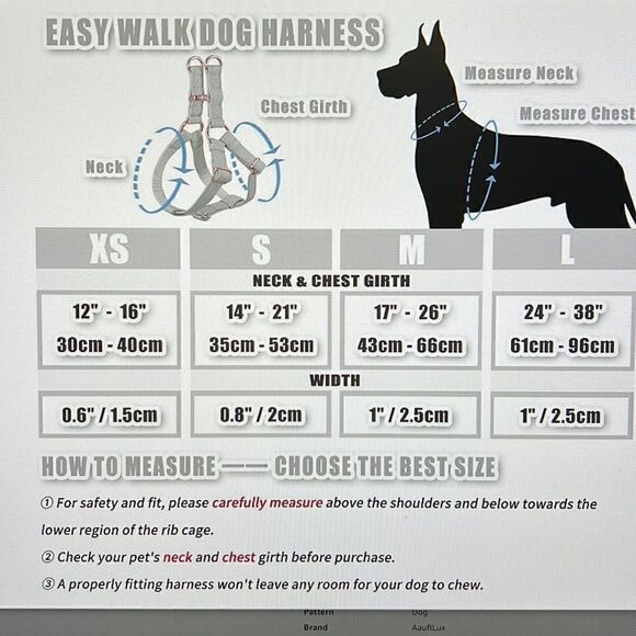 Soft Leather No Pull Dog Harness Gray/ Rose Gold Medium New! - Picture 2 of 9